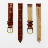 Crocodile Watch Grain Strap For Men and Women 12 MM Band Purple and Red Color, Regular Size, Watch Band Replacement