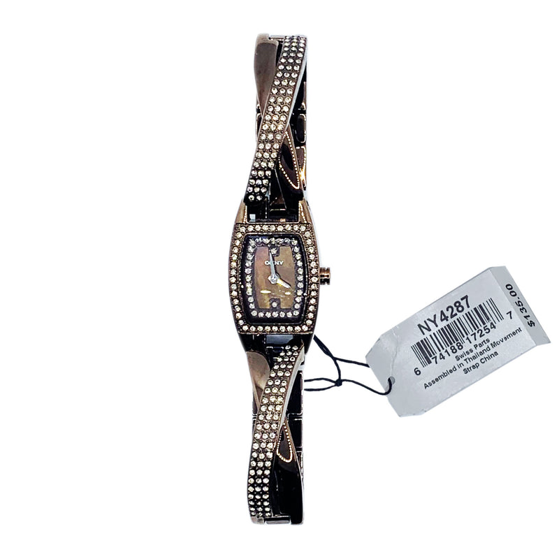 Load image into Gallery viewer, DKNY Brown Ladies Watch with Topaz Crystal Accents and Stainless Steel Bracelet NY4287
