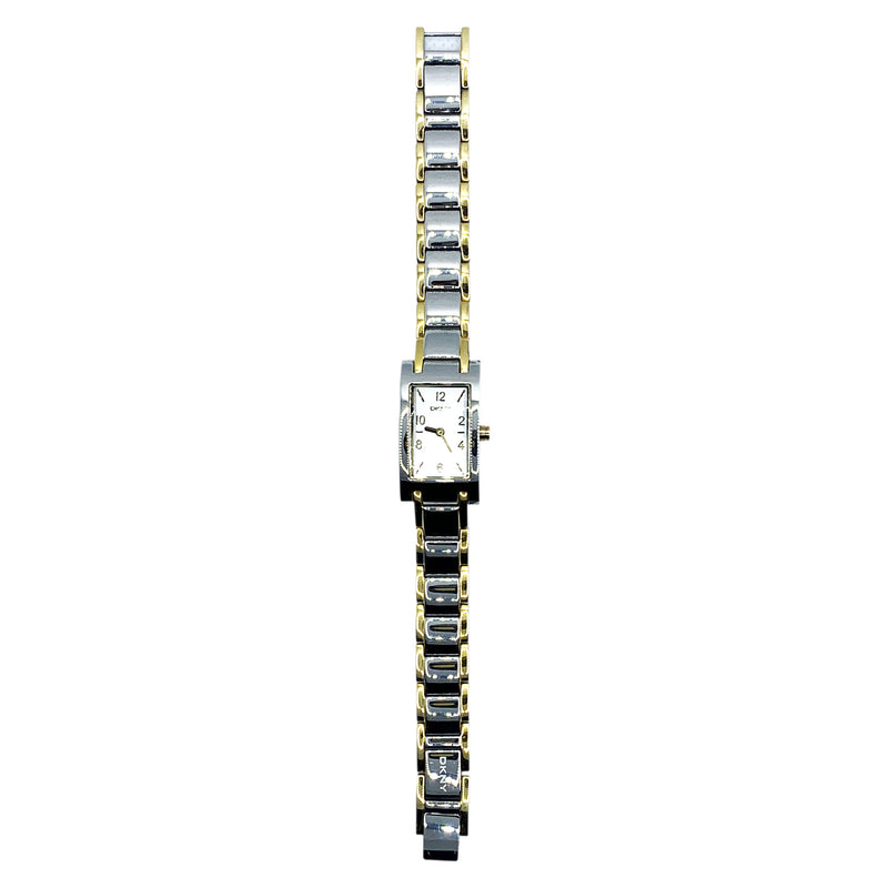 Load image into Gallery viewer, DKNY Double Tone Silver and Gold Ladies Dress Watch NY 3604
