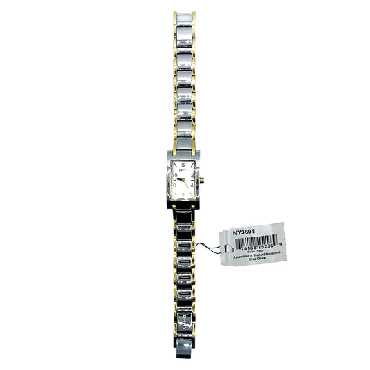 DKNY Double Tone Silver and Gold Ladies Dress Watch NY 3604