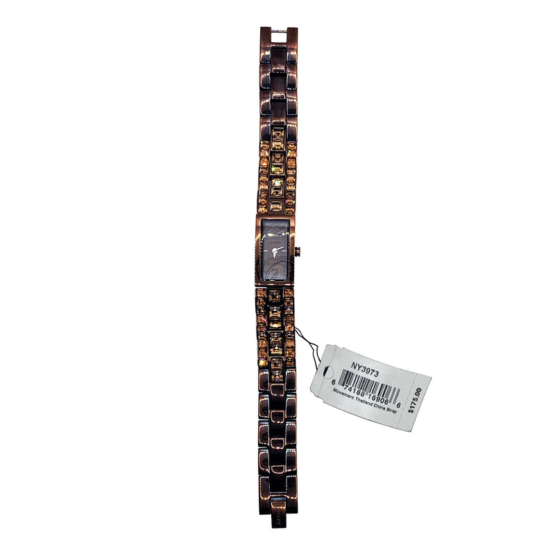 Load image into Gallery viewer, DKNY Ladies Bracelet Crystal Copper Dress Watch NY 3973
