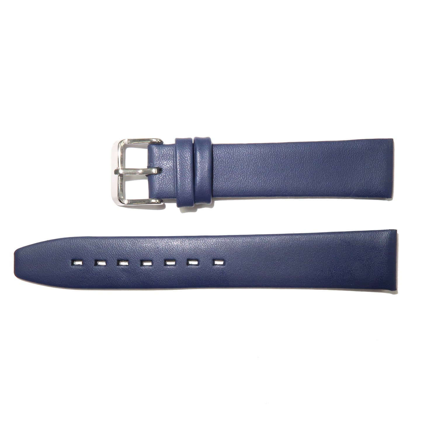 Genuine Leather Watch Band 8-24mm Flat Classic Plain Grain Black Brown Light Brown Tan Light Tan Light Green - Universal Jewelers & Watch Tools Inc. 