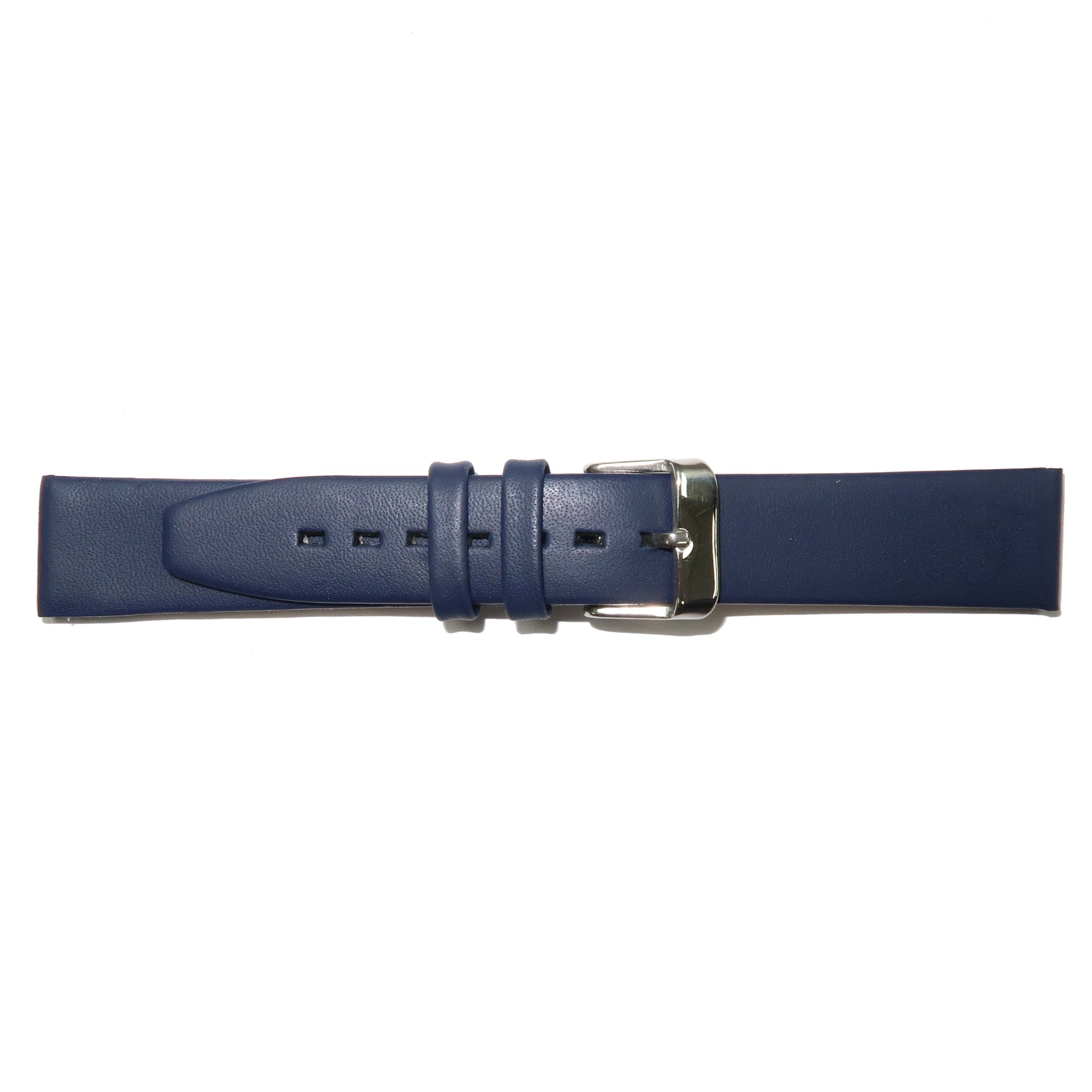 Genuine Leather Watch Band 8-24mm Flat Classic Plain Grain Black Brown Light Brown Tan Light Tan Light Green - Universal Jewelers & Watch Tools Inc. 
