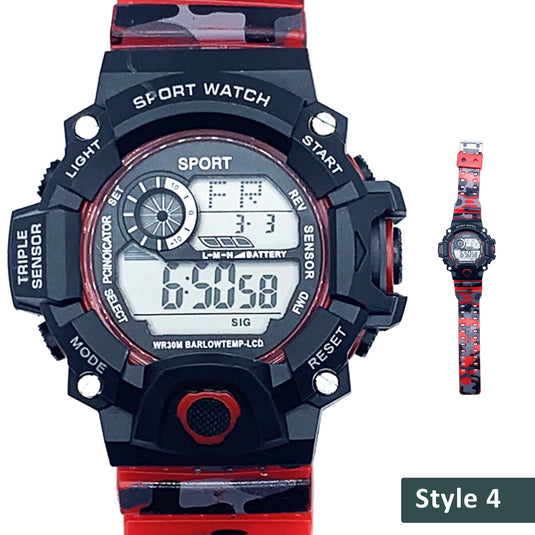 Digital Sports Watch Men 5 Different Styles for Sale Free Shipping in USA