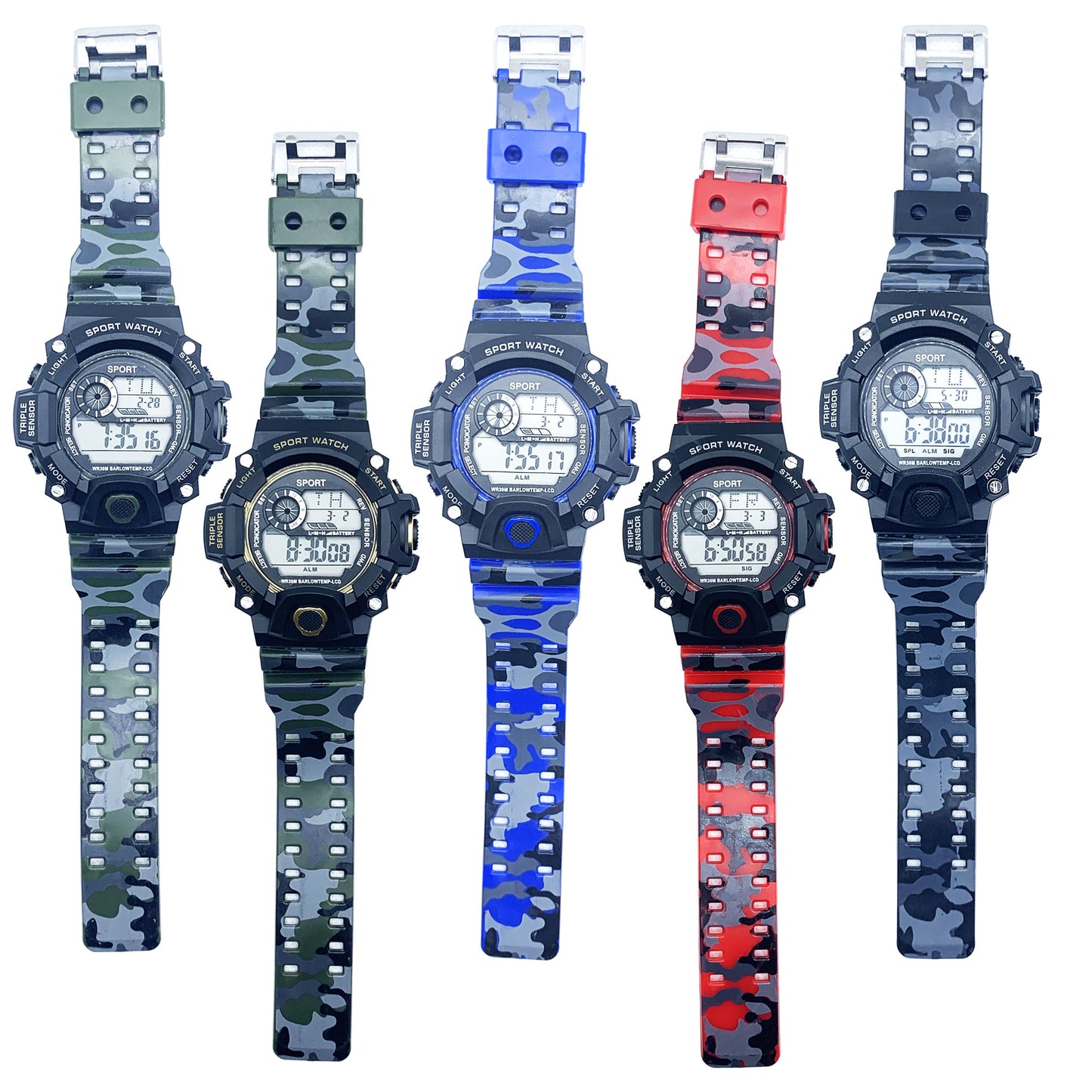 Digital Sports Watch Men 5 Different Styles for Sale Free Shipping in USA