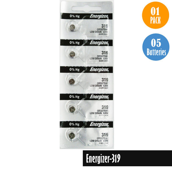 Energizer-319, 1 Pack 5 Batteries, Replaces SR527SW - Universal Jewelers & Watch Tools Inc. 
