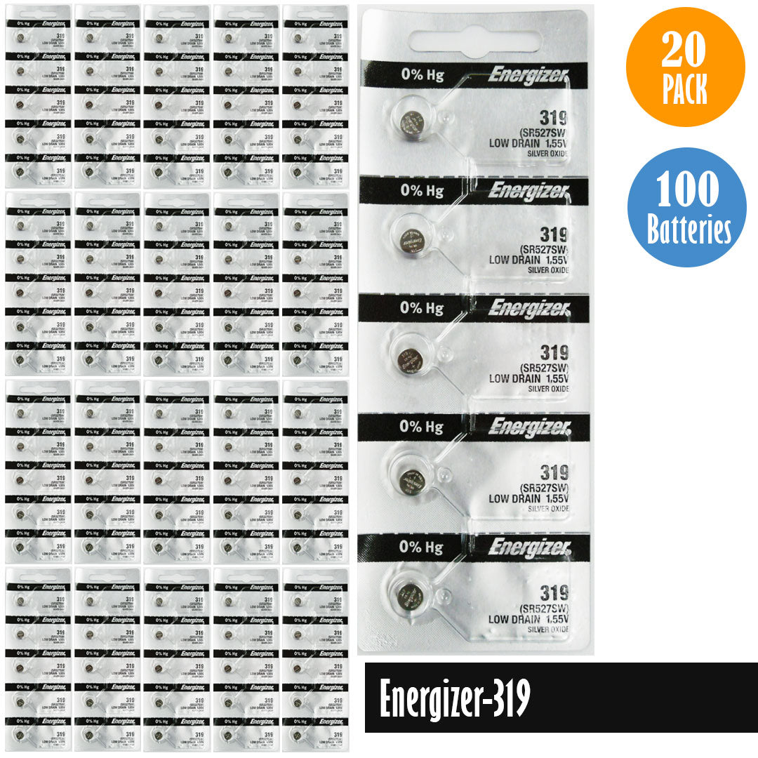 Energizer-319, 1 Pack 5 Batteries, Replaces SR527SW