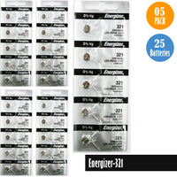 Energizer-321 Watch Battery, 1 Pack 5 batteries, Replaces SR616SW