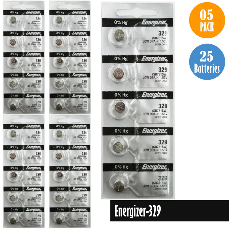 Load image into Gallery viewer, Energizer-329 Watch Battery, 1 Pack 5 batteries, Replaces SR731SW
