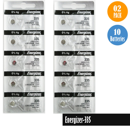 Energizer-335 Watch Battery, 1 Pack 5 batteries, Replaces SR512SW