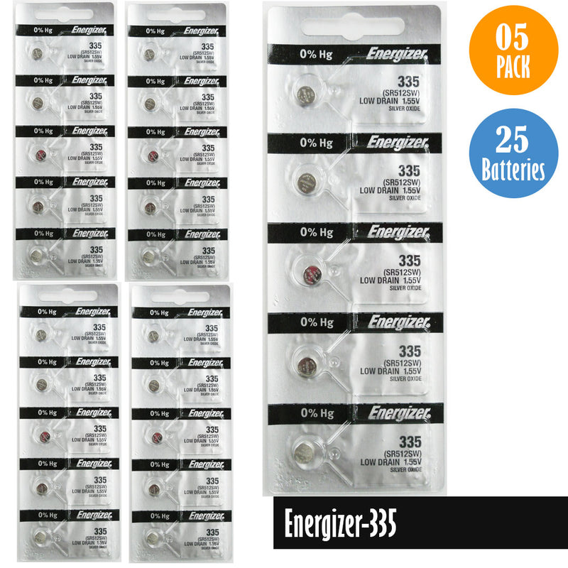 Load image into Gallery viewer, Energizer-335 Watch Battery, 1 Pack 5 batteries, Replaces SR512SW
