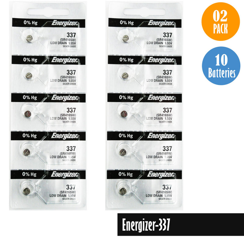 Load image into Gallery viewer, Energizer 337 Watch Battery Replacement, 1 Pack of 5 batteries, SR416SW
