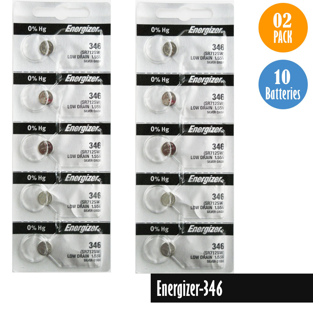 Energizer-346 Watch Battery, 1 Pack 5 batteries, Replaces SR712SW