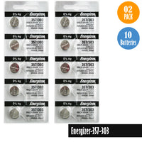 Energizer-357-303 Watch Battery, 1 Pack 5 batteries, Replaces SR44SW, SR44W, EPX76