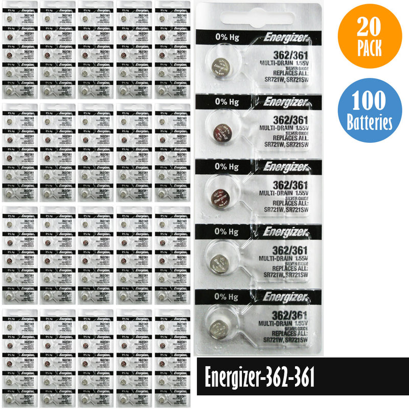 Load image into Gallery viewer, Energizer-362-361 Watch Battery, 1 Pack 5 batteries, Replaces SR721SW, SR721W
