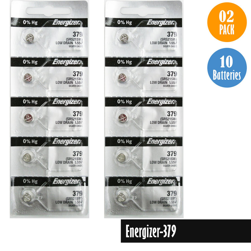 Load image into Gallery viewer, Energizer-379 Watch Battery, 1 Pack 5 batteries, Replaces all SR521SW
