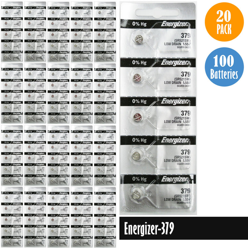 Load image into Gallery viewer, Energizer-379 Watch Battery, 1 Pack 5 batteries, Replaces all SR521SW
