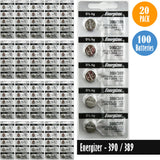 Energizer-390-389 Watch Battery, 1 Pack 5 batteries, Replaces all SR1130SW, SR1130W
