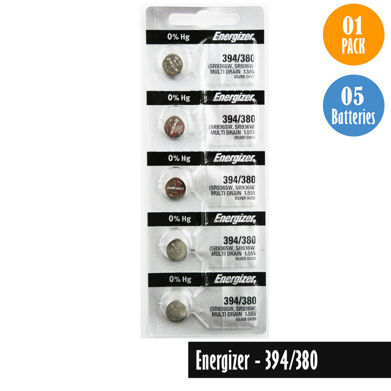 Load image into Gallery viewer, Energizer-394-380 Watch Battery, 1 Pack 5 batteries, Replaces all SR936SW, SR936W - Universal Jewelers &amp; Watch Tools Inc. 
