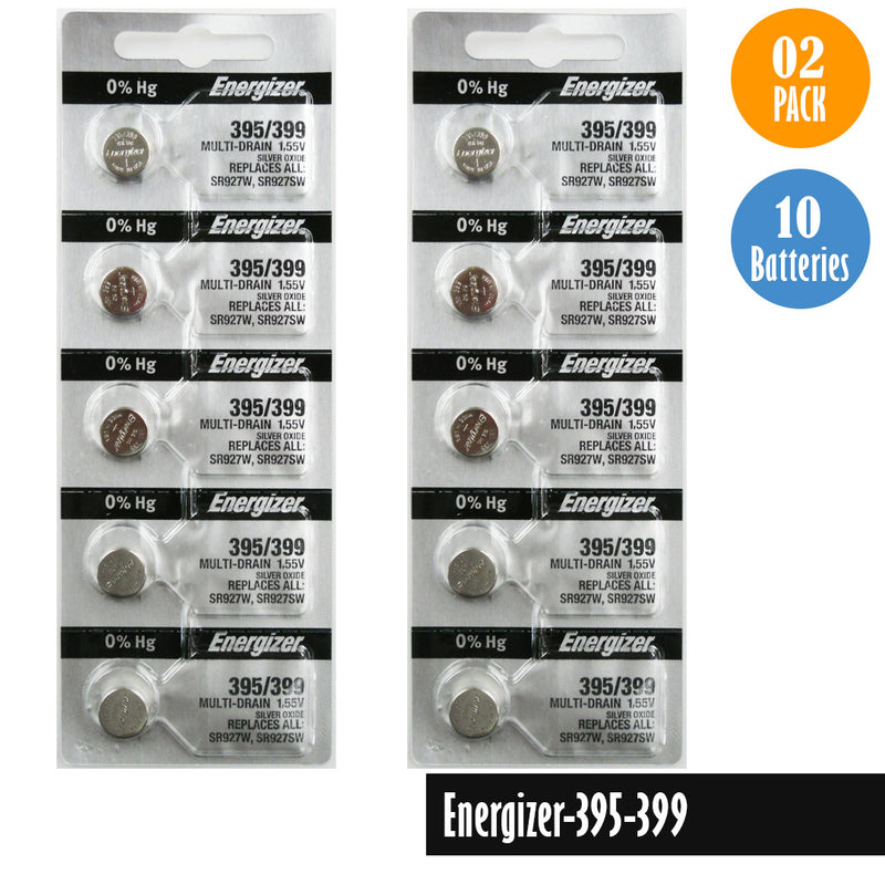 Load image into Gallery viewer, Energizer-395-399 Watch Battery, 1 Pack 5 batteries, Replaces all SR927W, SR927SW
