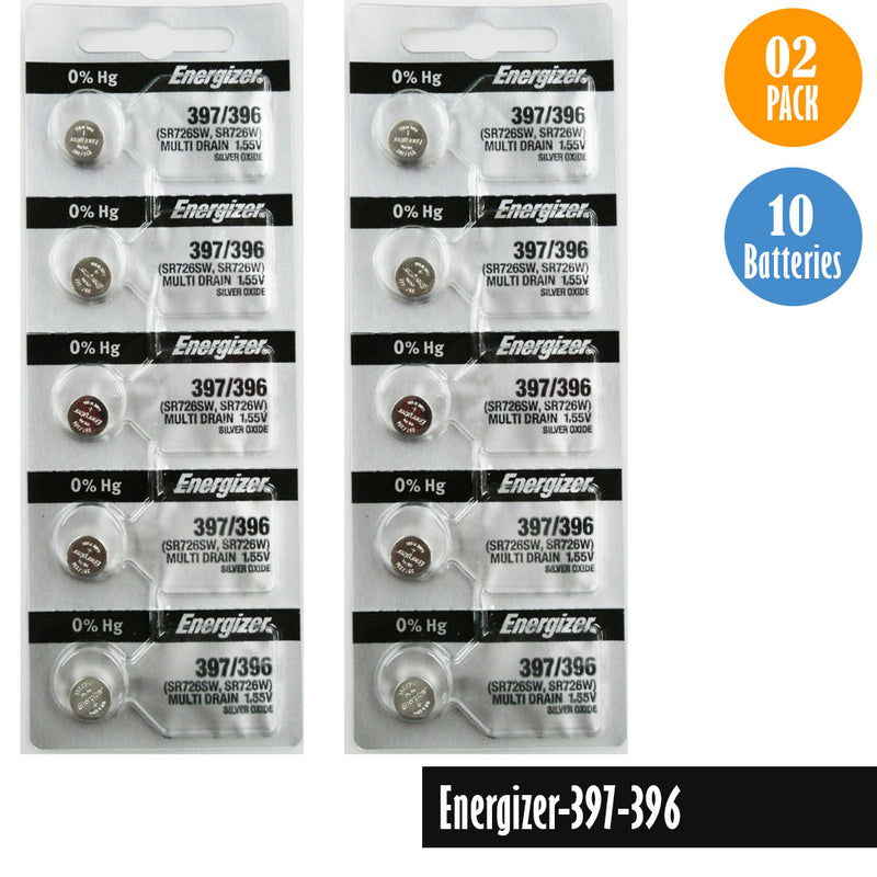 Load image into Gallery viewer, Energizer-397-396 Watch Battery, 1 Pack 5 batteries, Replaces all SR726SW, SR726W
