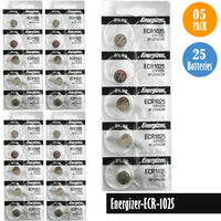 Energizer-ECR-1025 Watch Battery, 1 Pack 5 batteries, Replaces all CR1025