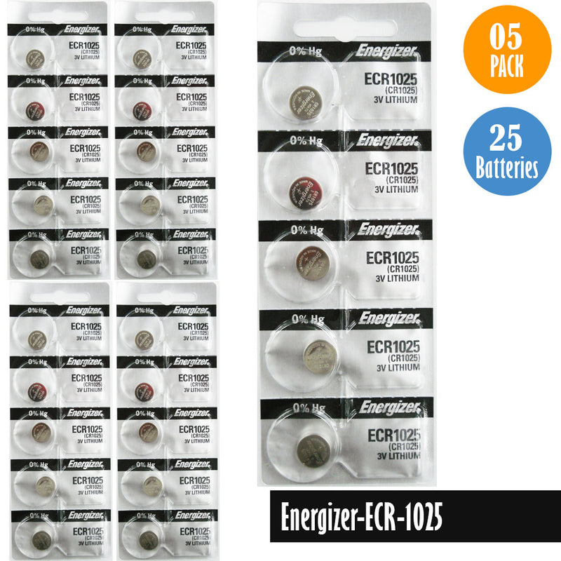 Load image into Gallery viewer, Energizer-ECR-1025 Watch Battery, 1 Pack 5 batteries, Replaces all CR1025
