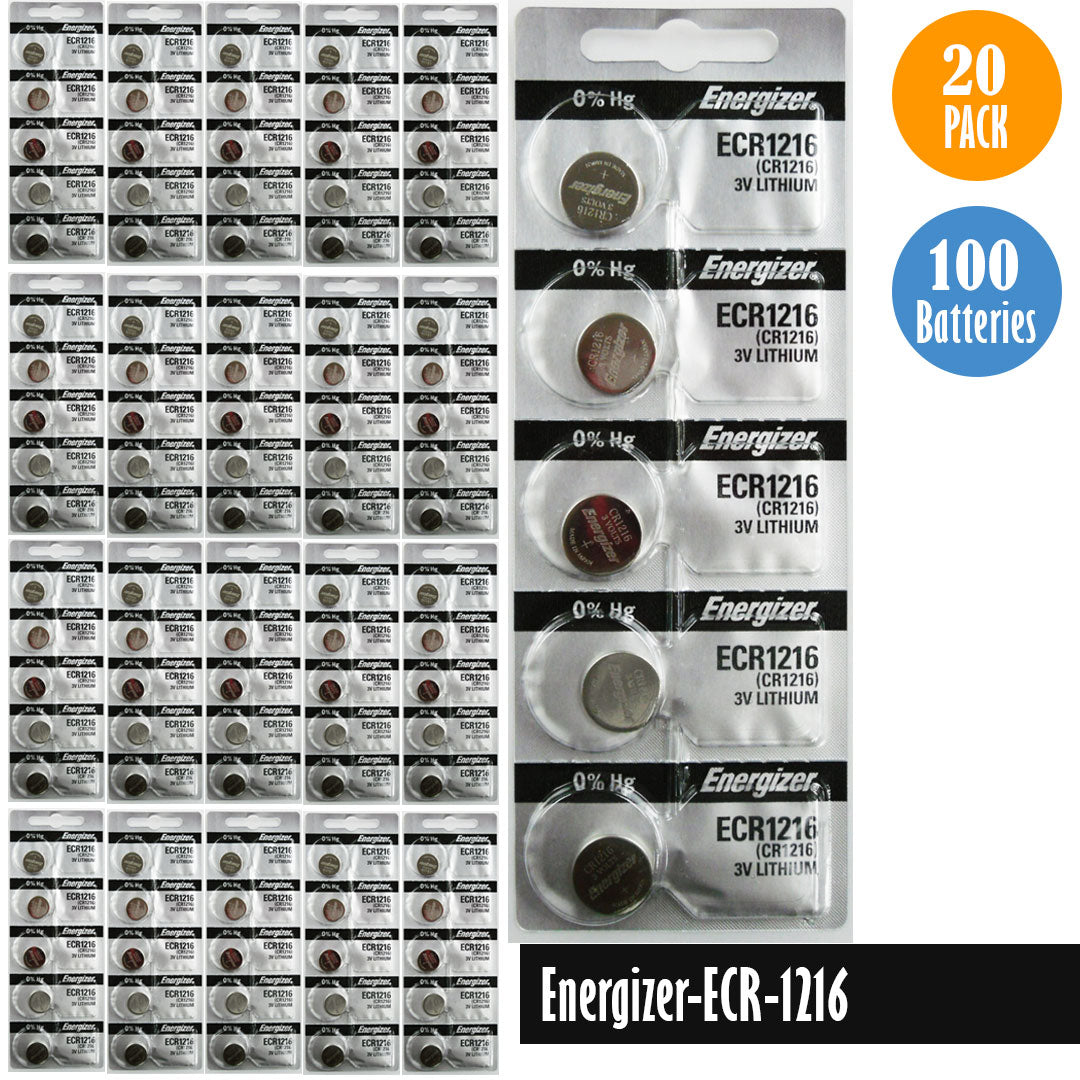 Energizer-ECR-1216 Watch Battery, 1 Pack 5 batteries, Replaces all CR1226