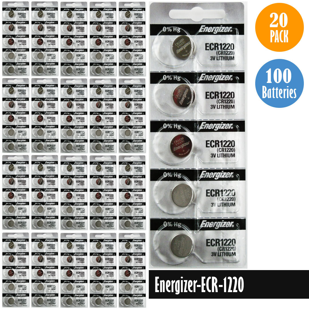 Energizer-ECR-1220 Watch Battery, 1 Pack 5 batteries, Replaces all CR1220