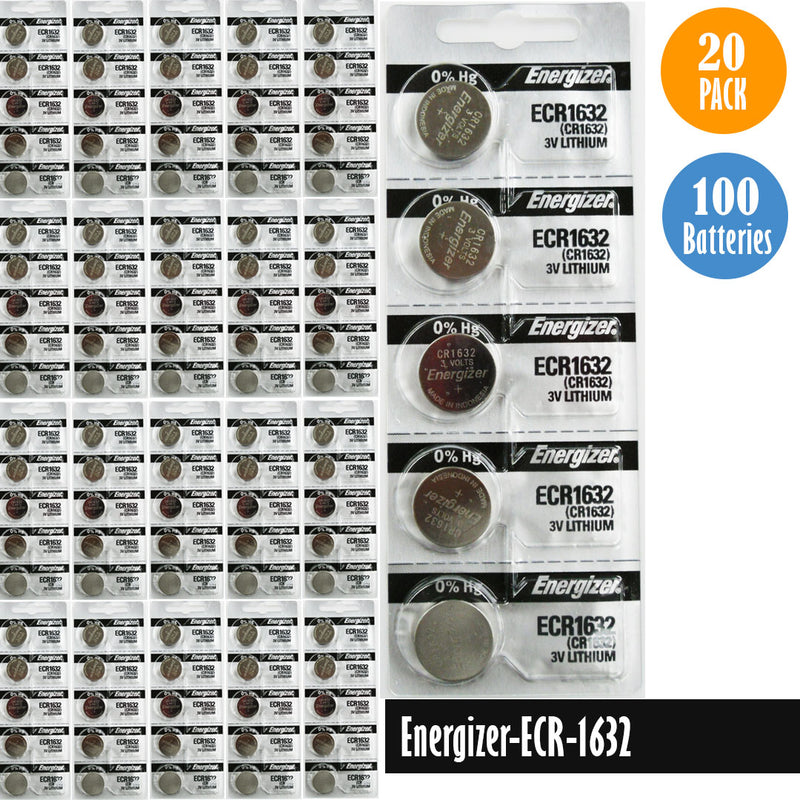 Load image into Gallery viewer, Energizer-ECR-1632 Watch Battery, 1 Pack 5 batteries, Replaces all CR1632
