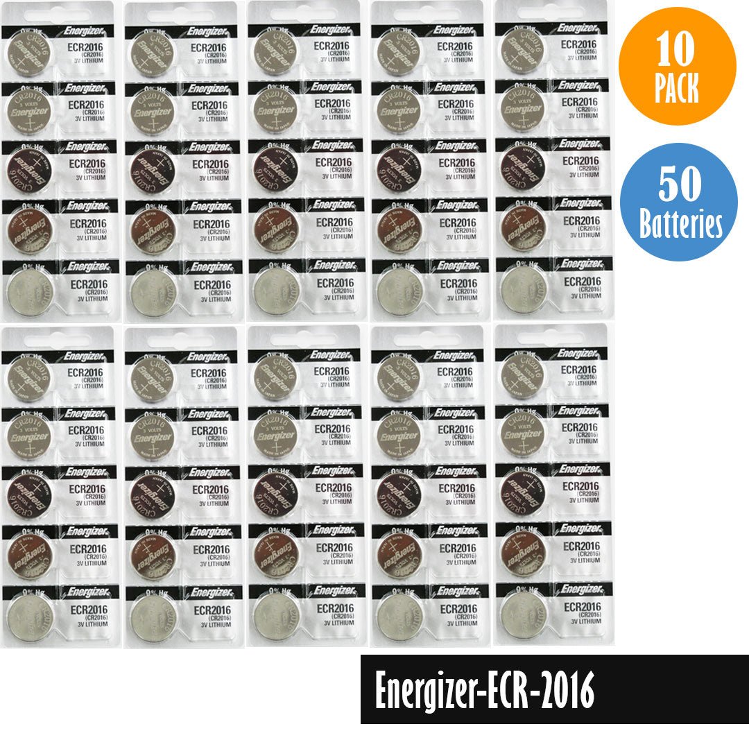 Energizer ECR2016 Watch Battery Replacement, 1 Pack of 5 batteries, CR2016 - Universal Jewelers & Watch Tools Inc.