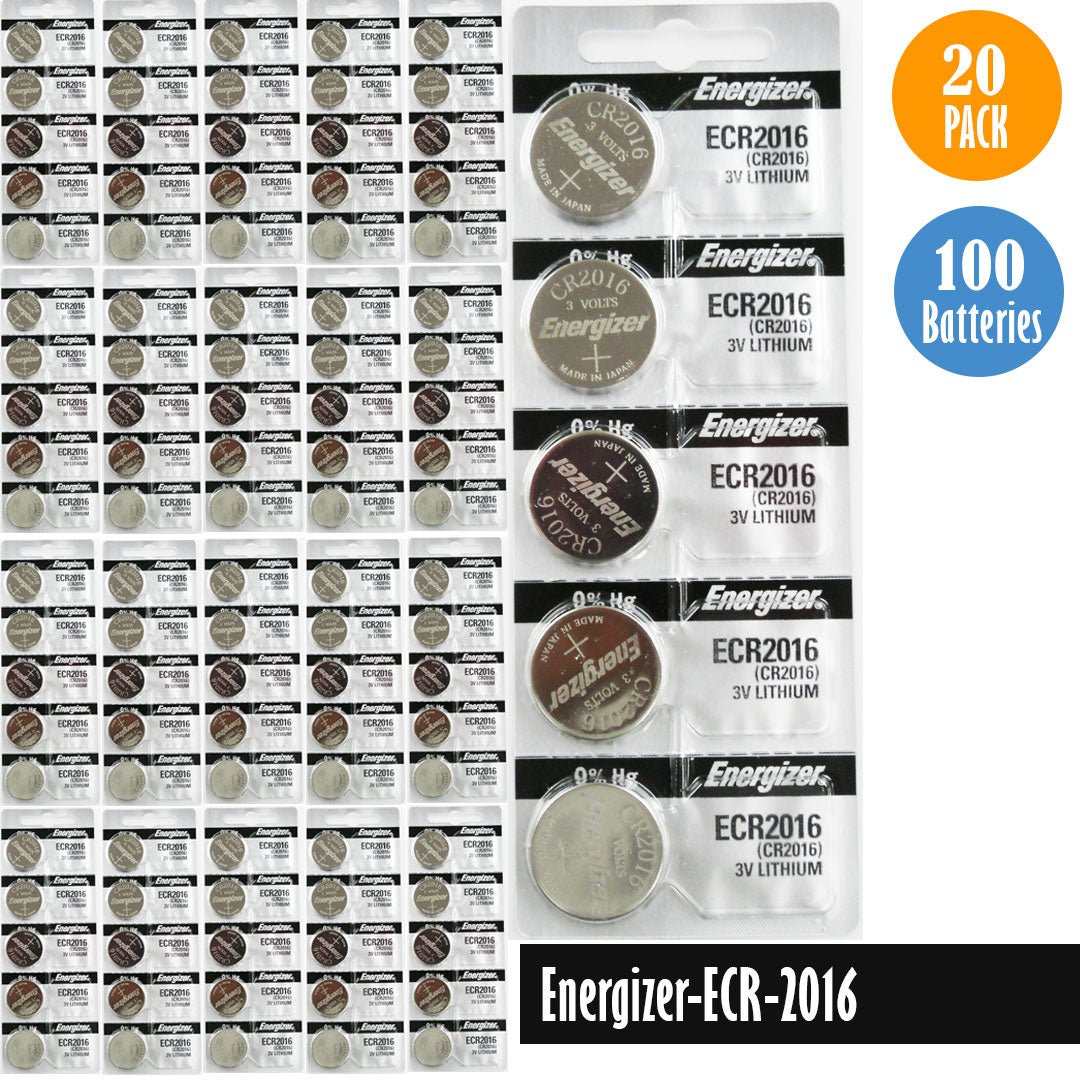 Energizer ECR2016 Watch Battery Replacement, 1 Pack of 5 batteries, CR2016 - Universal Jewelers & Watch Tools Inc.