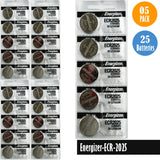 Energizer-ECR-2025 Watch Battery, 1 Pack 5 batteries, Replaces all CR2025