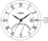 GP01 Miyota DUAL TIME BIG DATE 3 Quartz Watch Movement Made in Japan |