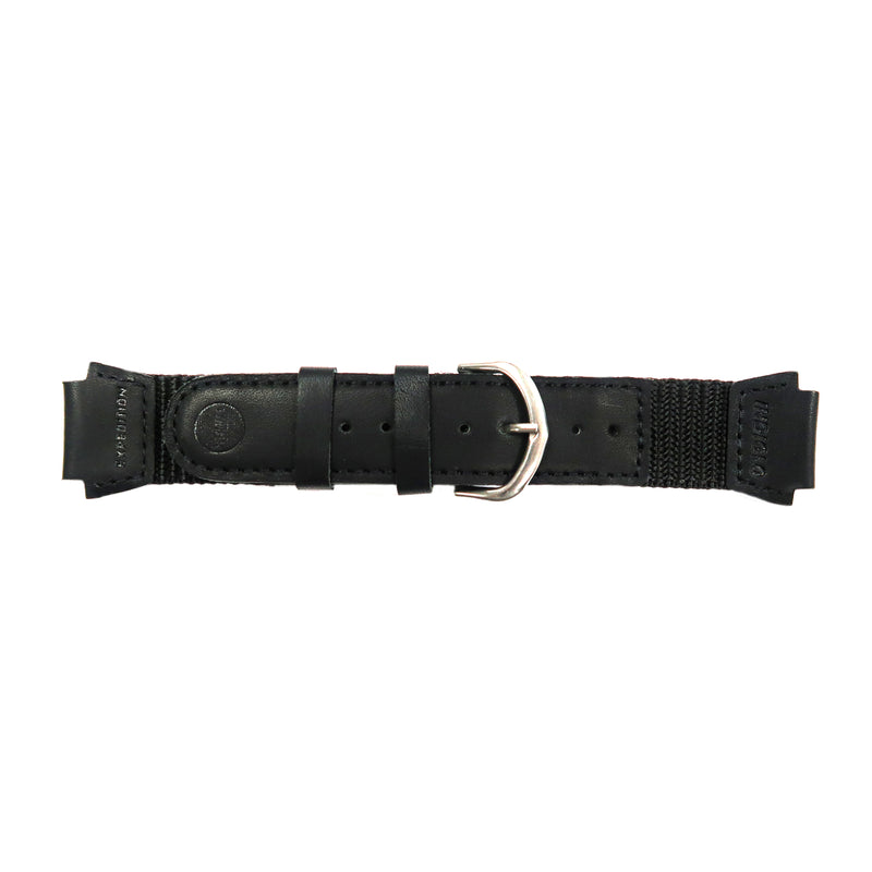 Load image into Gallery viewer, Men&#39;s Swiss Army Style Leather Watchband 18mm Black Nylon &amp; Leather Strap with buckle - Universal Jewelers &amp; Watch Tools Inc. 
