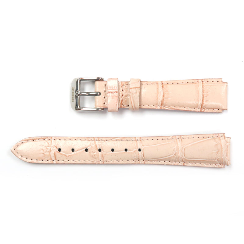 Load image into Gallery viewer, Genuine Leather Watch Band 15mm Padded Alligator Grain Stitched Band in Yellow, Pink and Light Green - Universal Jewelers &amp; Watch Tools Inc. 
