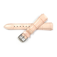 Genuine Leather Watch Band 15mm Alligator Grain  Padded, Stitched Yellow, Pink and Light Green - Universal Jewelers & Watch Tools Inc. 