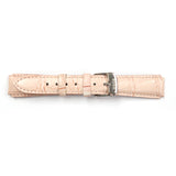 Genuine Leather Watch Band 15mm Alligator Grain  Padded, Stitched Yellow, Pink and Light Green - Universal Jewelers & Watch Tools Inc. 