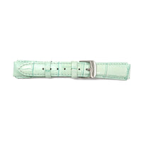 Genuine Leather Watch Band 15mm Padded Alligator Grain Stitched Band in Yellow, Pink and Light Green - Universal Jewelers & Watch Tools Inc. 