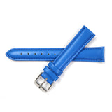 Watch Bands Genuine Leather Padded Classic Plain Grain Stitched Baby Blue 18mm - Universal Jewelers & Watch Tools Inc. 