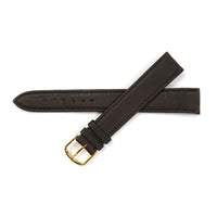 Genuine Leather Watch Band  Plain Grain Stitched Band in Dark Brown 18mm XL - Universal Jewelers & Watch Tools Inc. 