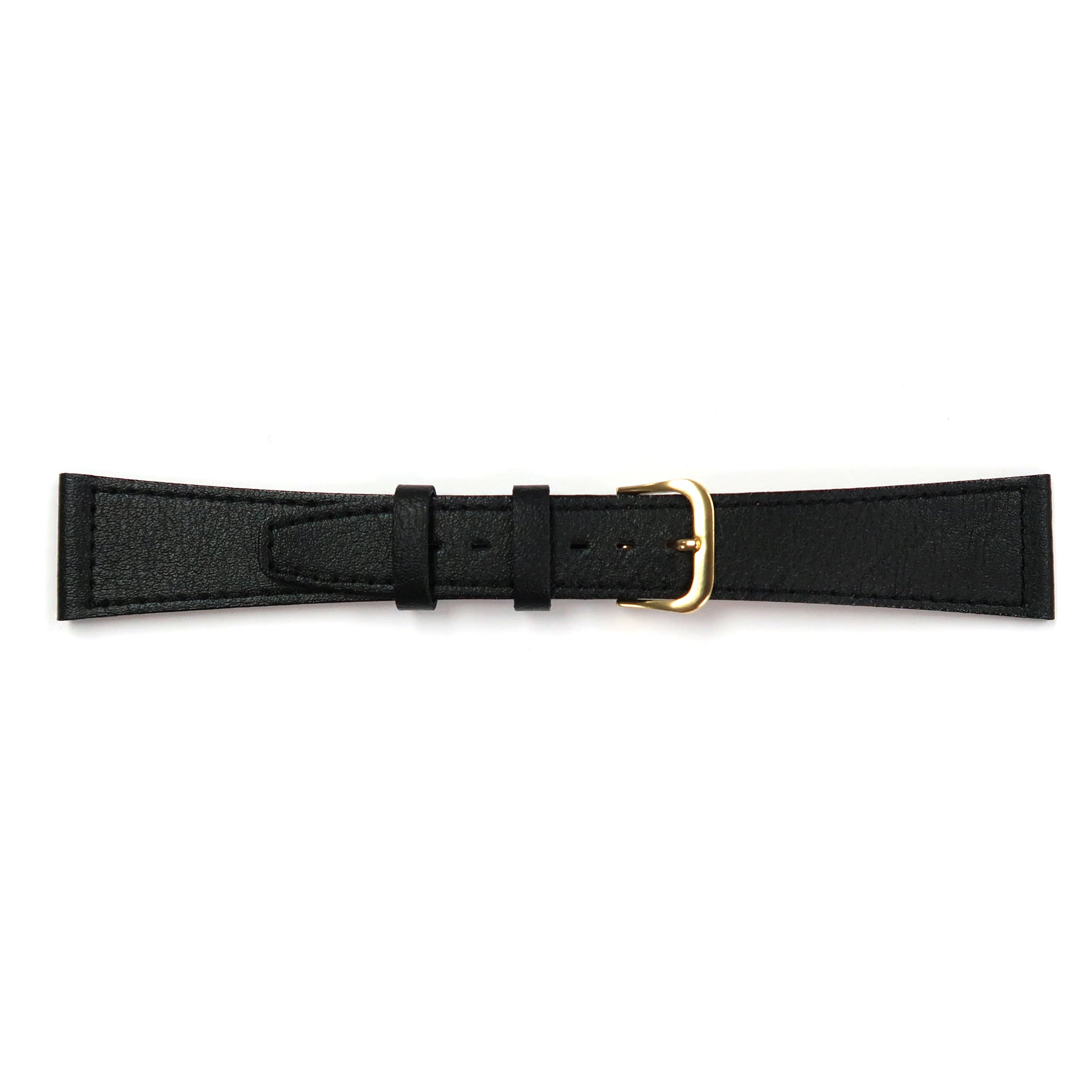 Genuine Leather Watch Band 18, 20mm Plain Grain Stitched Band in Black and Brown - Universal Jewelers & Watch Tools Inc. 