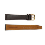 Genuine Leather Watch Band 18, 20mm Plain Grain Stitched Band in Black and Brown - Universal Jewelers & Watch Tools Inc. 