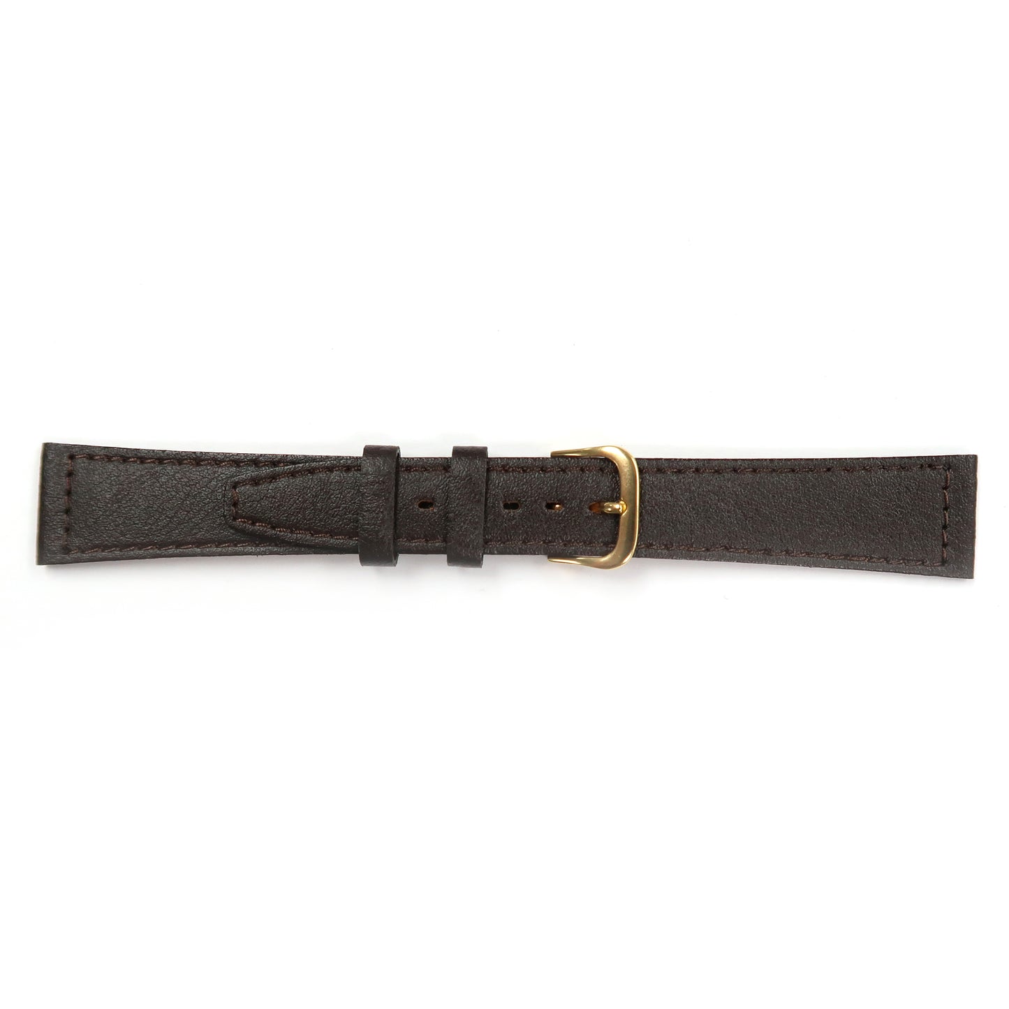 Genuine Leather Watch Band 18, 20mm Plain Grain Stitched Band in Black and Brown - Universal Jewelers & Watch Tools Inc. 