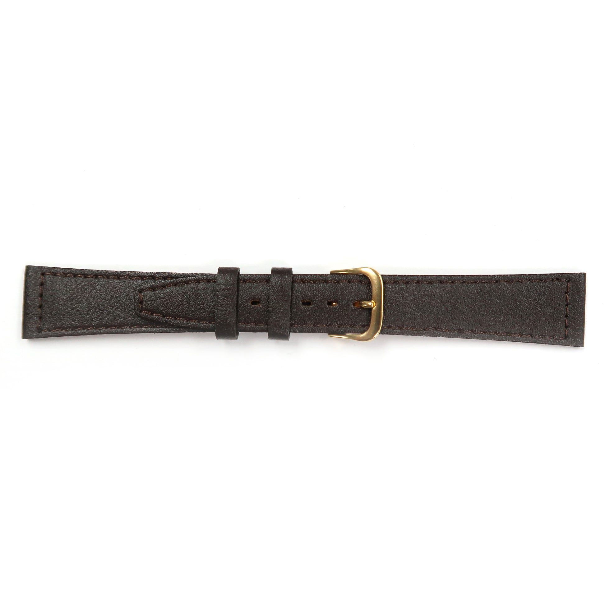Genuine Leather Watch Band 18, 20mm Plain Grain Stitched Band in Black and Brown - Universal Jewelers & Watch Tools Inc. 