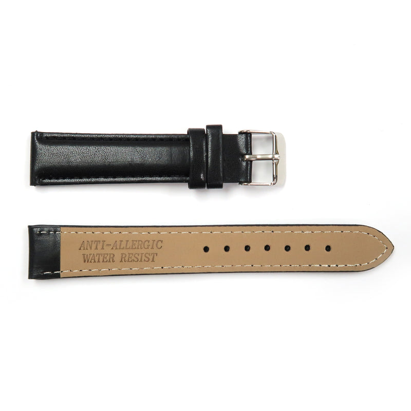 Load image into Gallery viewer, Faux Leather Watch Band Padded Classic Plain Grain Stitched in Black - Universal Jewelers &amp; Watch Tools Inc. 
