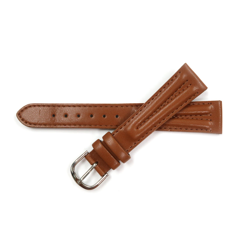 Load image into Gallery viewer, Genuine Leather Watch Band Padded Classic Plain Grain in Brown, Light Brown, Tan and Black - Universal Jewelers &amp; Watch Tools Inc. 
