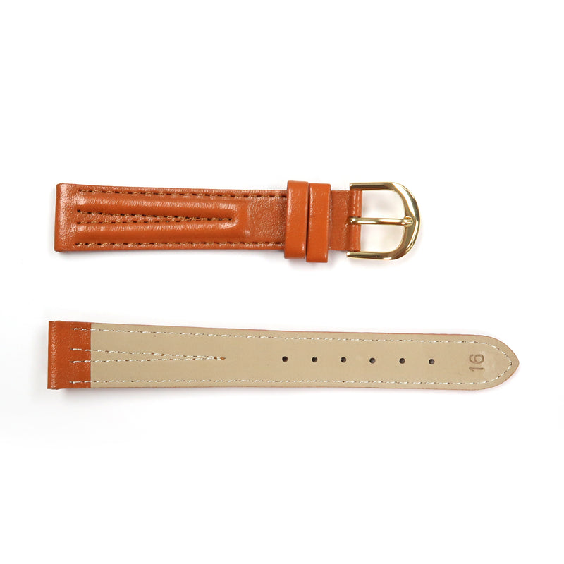 Load image into Gallery viewer, Genuine Leather Watch Band Padded Classic Plain Grain in Brown, Light Brown, Tan and Black - Universal Jewelers &amp; Watch Tools Inc. 
