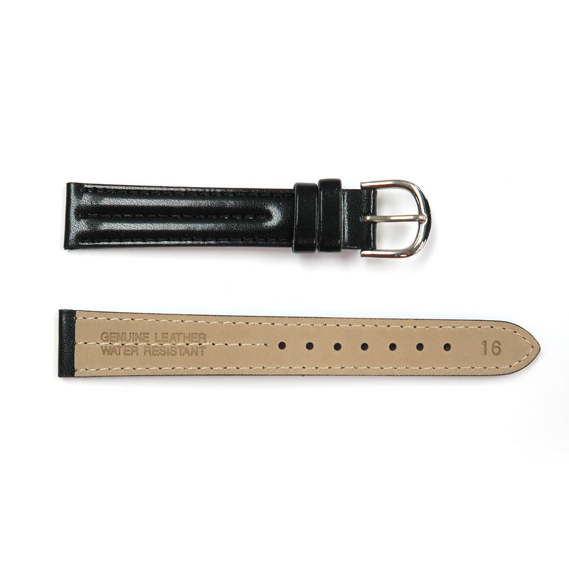 Load image into Gallery viewer, Genuine Leather Watch Band Padded Classic Plain Grain in Black and Brown - Universal Jewelers &amp; Watch Tools Inc. 
