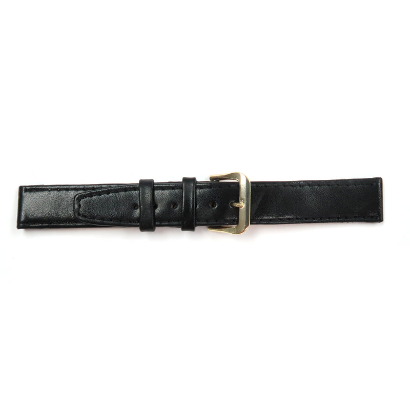 Load image into Gallery viewer, Genuine Leather Watch Band 16-20mm Flat Classic Plain Grain Stitched in Black, Brown and Tan - Universal Jewelers &amp; Watch Tools Inc. 
